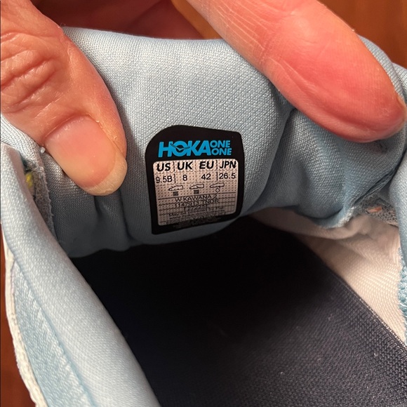 New Hoka Kawana 2 Sneakers - Soft Blue and Lime - Picture 9 of 16